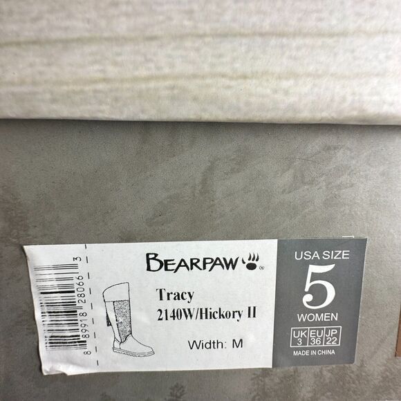 Bearpaw Tracy 2140W Hickory II Suede Leather Knee-High Boot Tan Women's 5M NWB - Picture 10 of 12